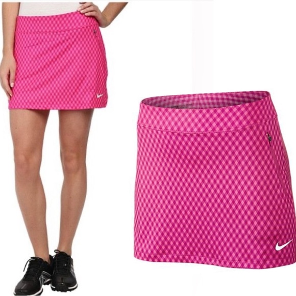 Nike Dresses & Skirts - Nike hot pink gingham flight women's golf skort skirt Sz M